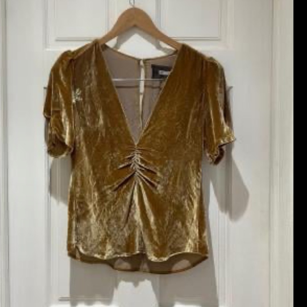 Reformation Fiona Top in Gold